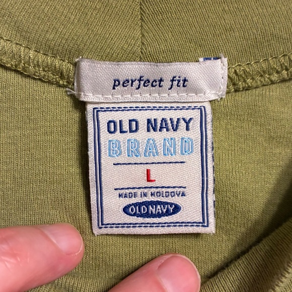 Y2K Old Navy Deep V Neck Perfect Fit Cropped Top Vintage Green Large - Picture 4 of 7